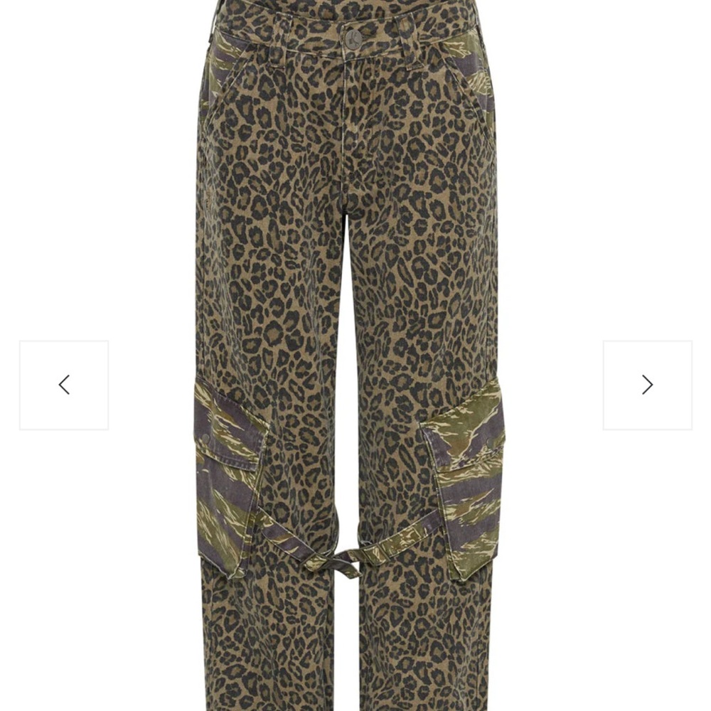 One Teaspoon LUNA Leopard Camo Print Jeans